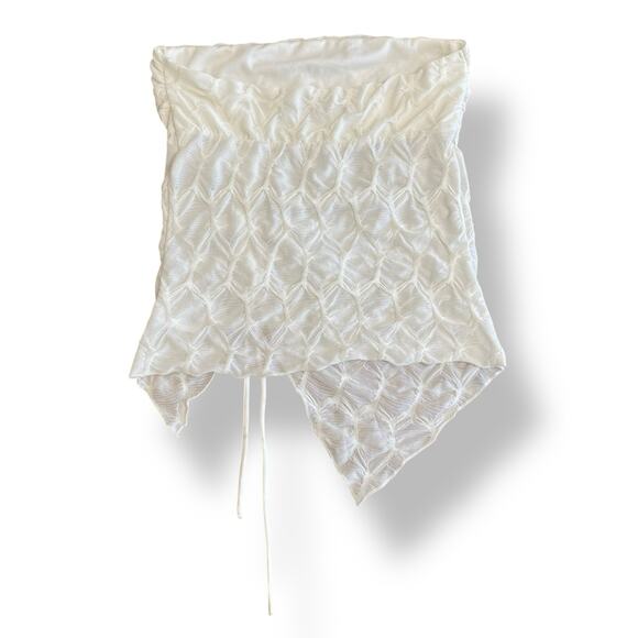 Silence and Noise NWOT‎ Remy Textured Tube Top Womens Size L White - Picture 4 of 7